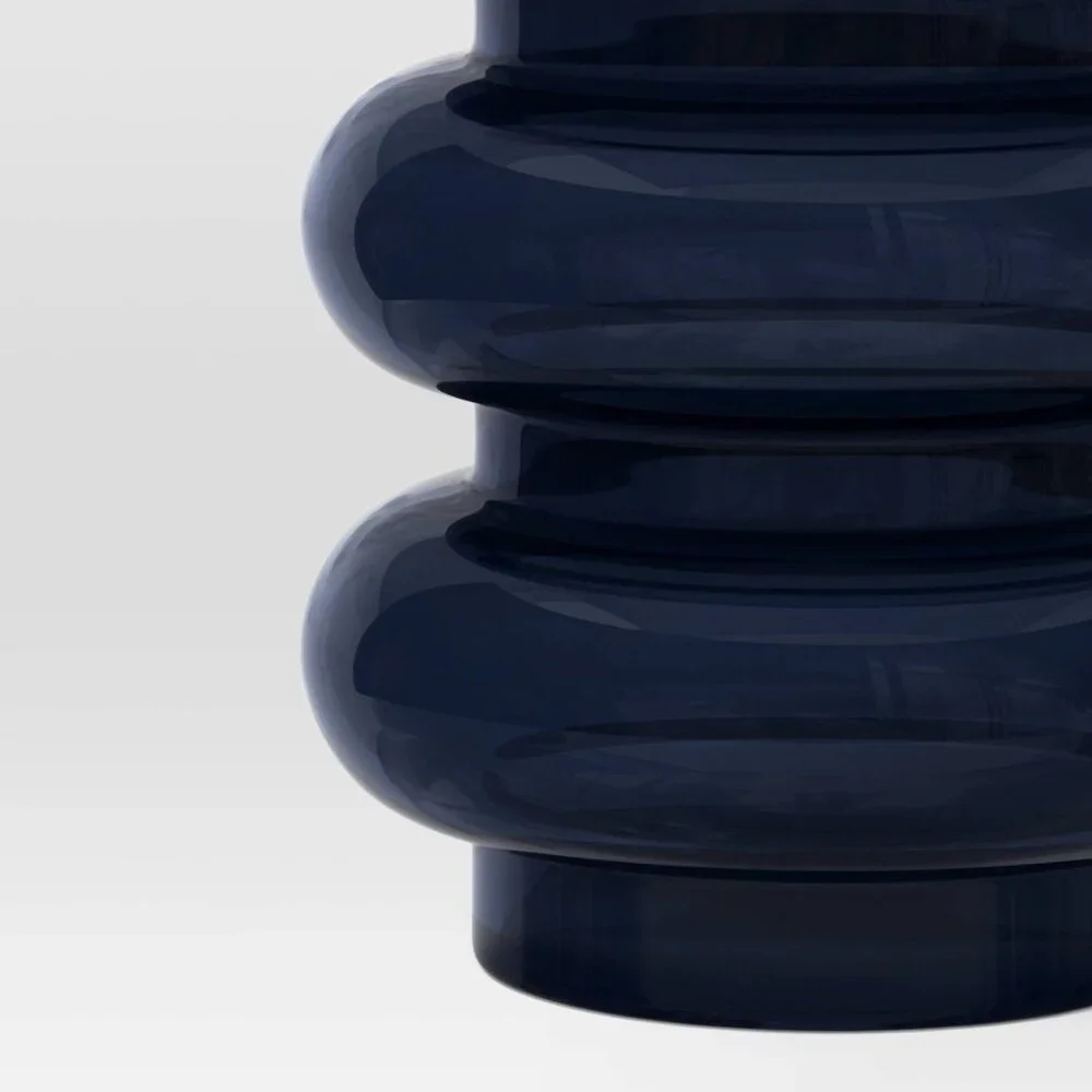 Tall Modern Glass Vase Blue -‎ Threshold Sculptural Decor, Target 2024